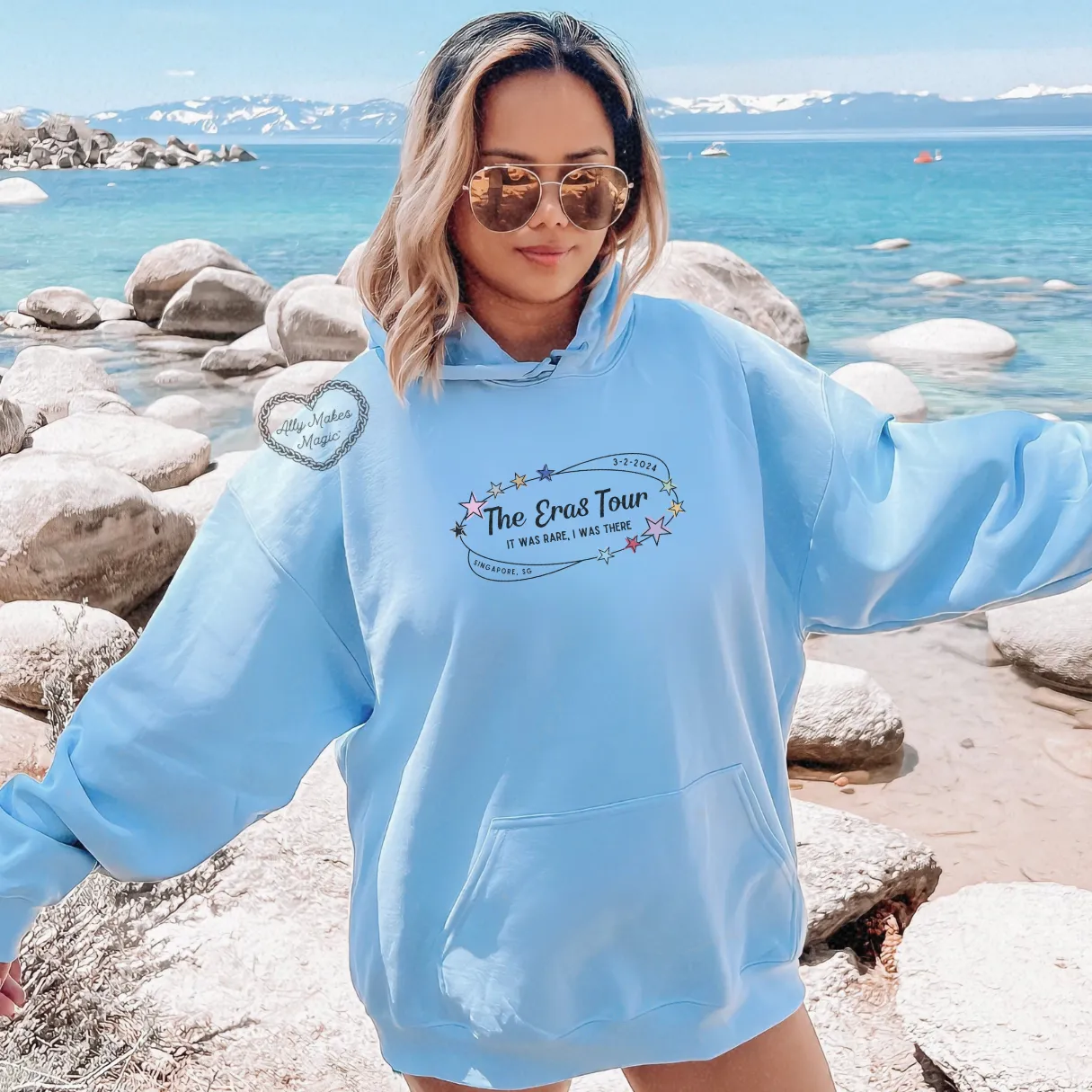 singapore night 1 retro hoodie sold by Ally Makes Magic product image thumbnail 2
