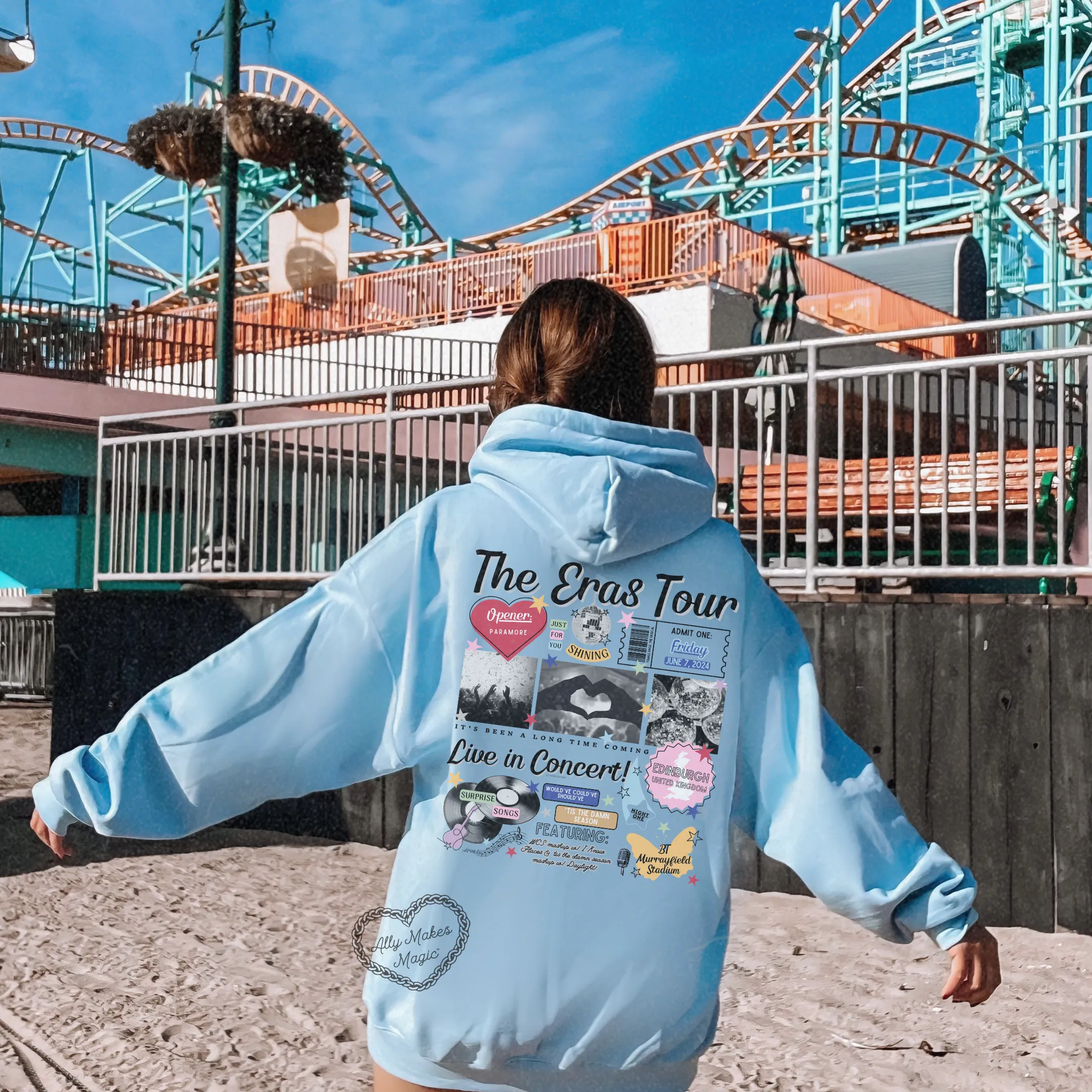 edinburgh night 1 retro hoodie sold by Ally Makes Magic