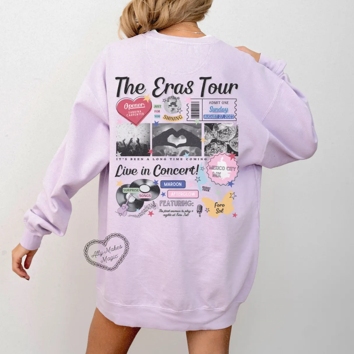 mexico city night 4 retro pullover | comfort colors sold by Ally Makes Magic