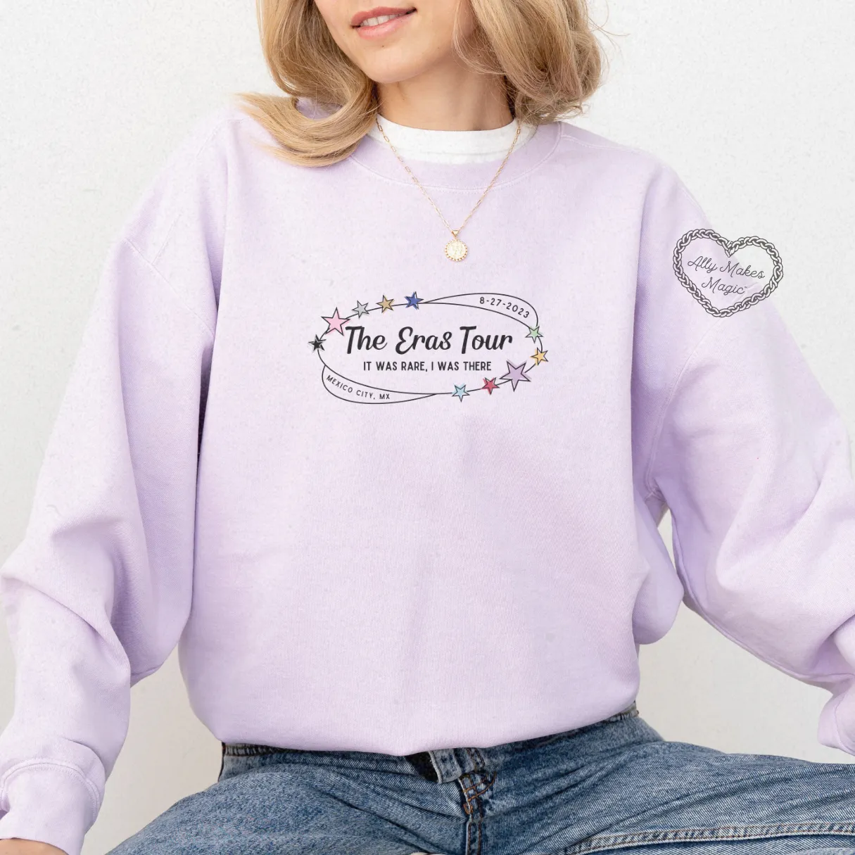 mexico city night 4 retro pullover | comfort colors sold by Ally Makes Magic product image thumbnail 2