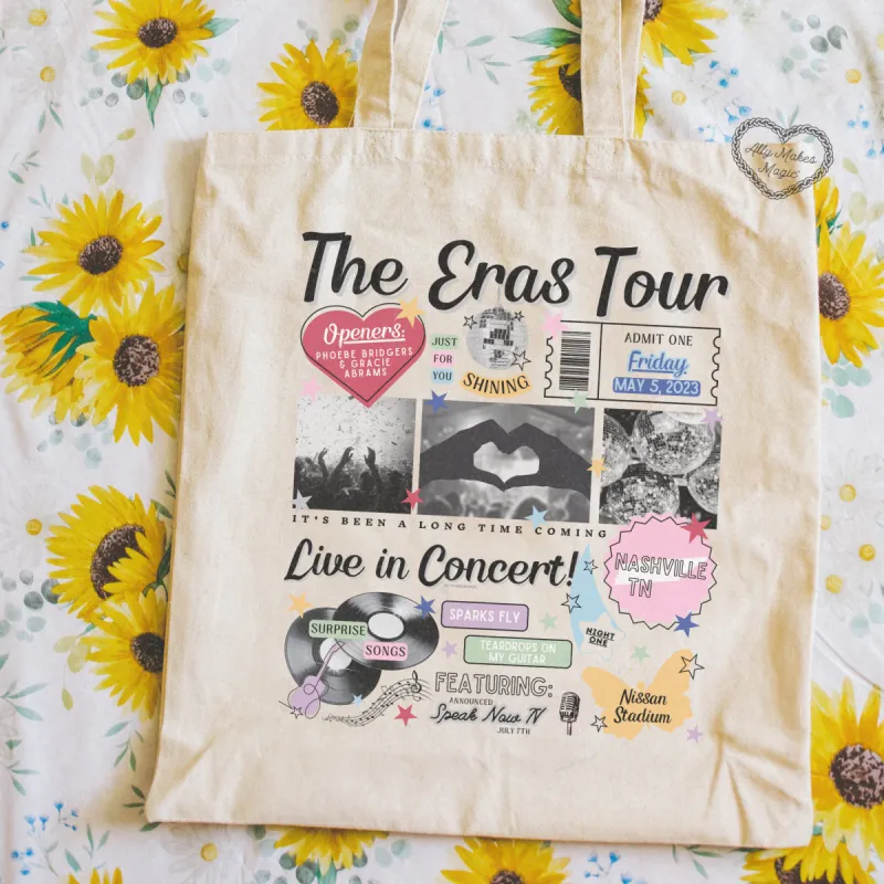 nashville night 1 retro tote bag sold by Ally Makes Magic