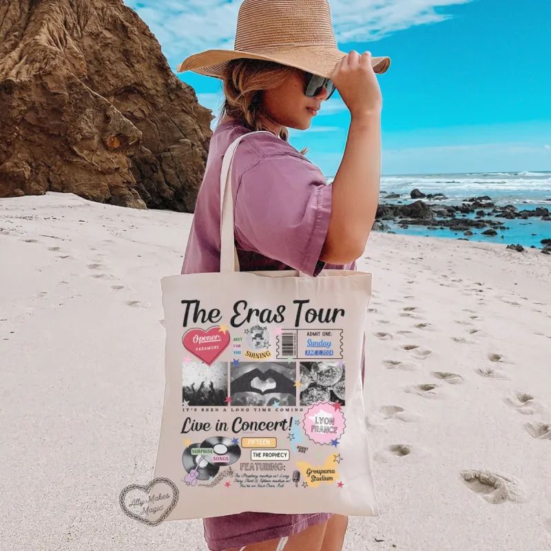 lyon night 1 retro tote bag sold by Ally Makes Magic