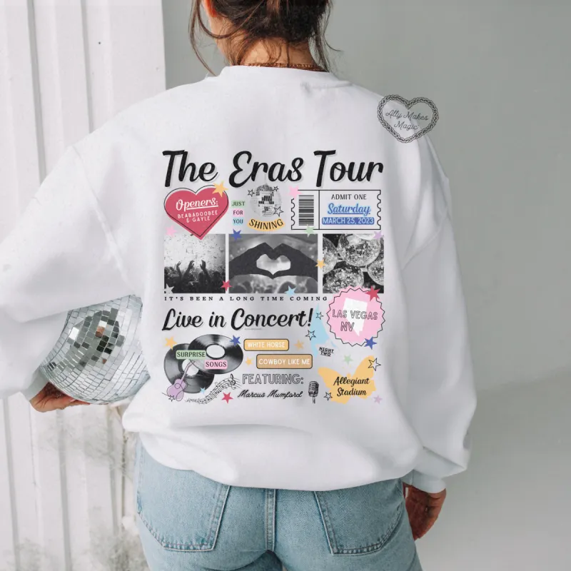 las vegas night 2 retro sweater | gildan sold by Ally Makes Magic