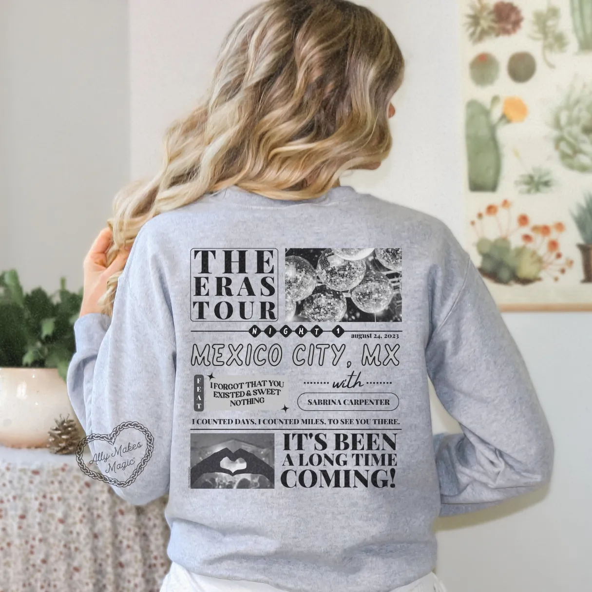 mexico city night 1 sweater | gildan sold by Ally Makes Magic