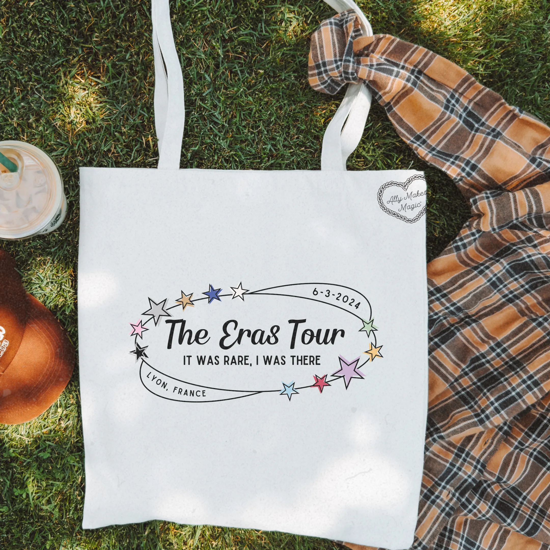 lyon night 2 retro tote bag sold by Ally Makes Magic product image thumbnail 2