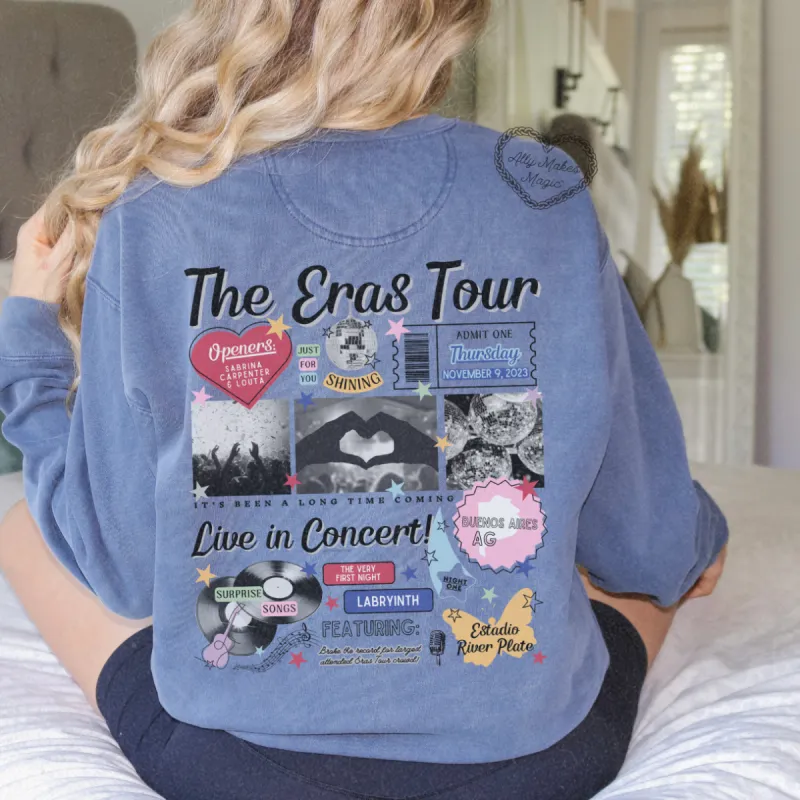 buenos aires night 1 retro pullover | comfort colors sold by Ally Makes Magic