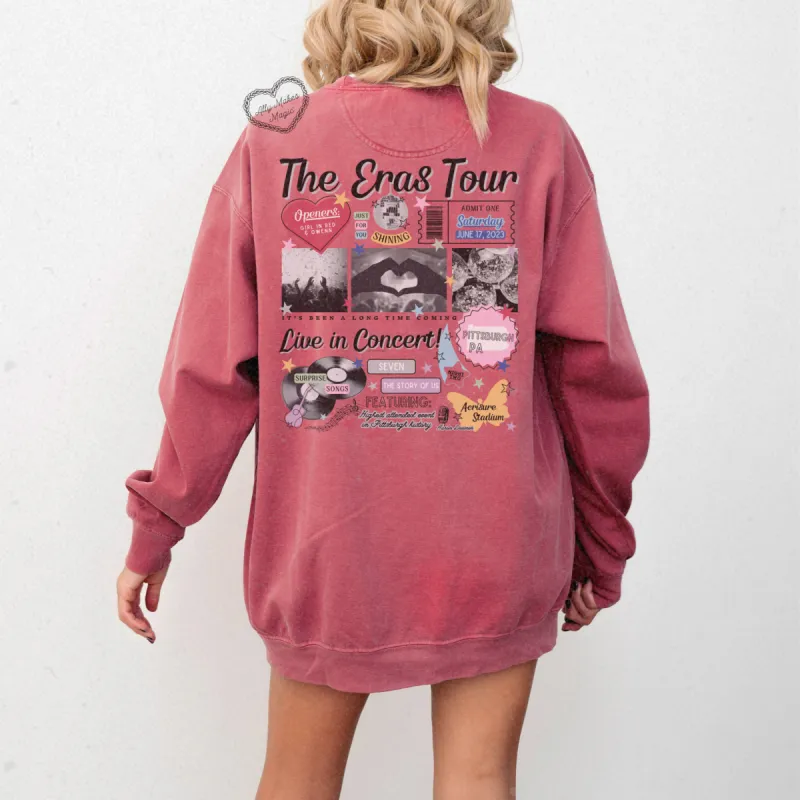 pittsburgh night 2 retro pullover | comfort colors sold by Ally Makes Magic