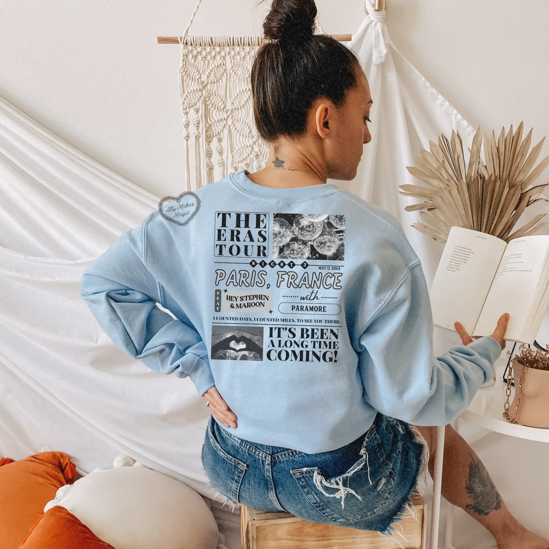 paris night 3 sweater | gildan sold by Ally Makes Magic