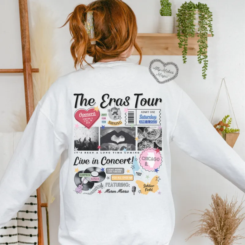chicago night 2 retro pullover | comfort colors sold by Ally Makes Magic