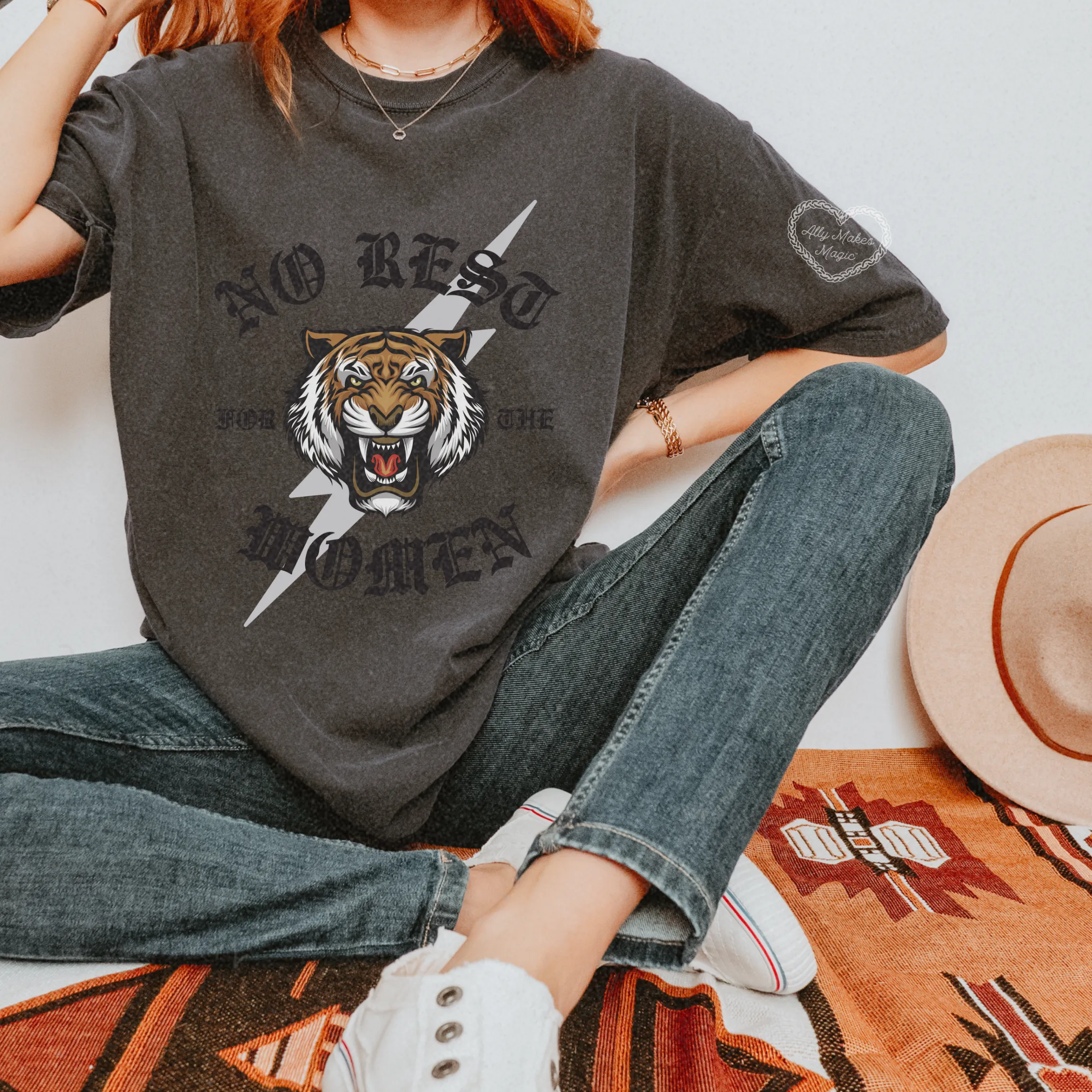 no rest 4 the women tee | comfort colors sold by Ally Makes Magic product image thumbnail 3