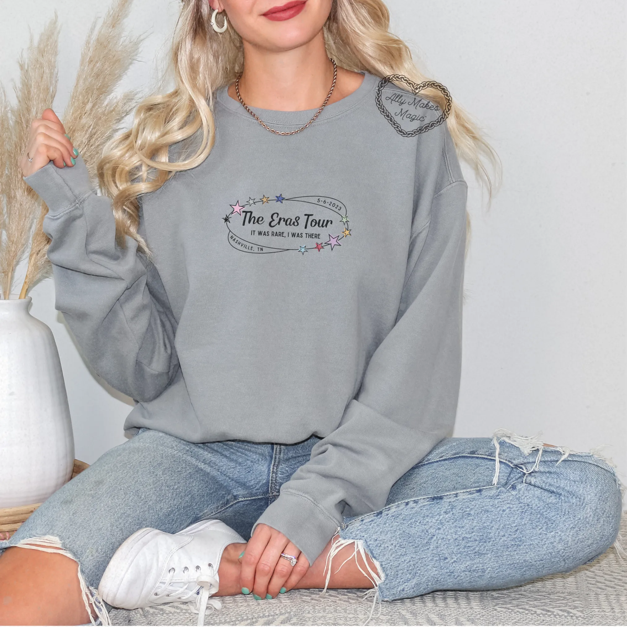 nashville night 2 retro pullover | comfort colors sold by Ally Makes Magic product image thumbnail 2