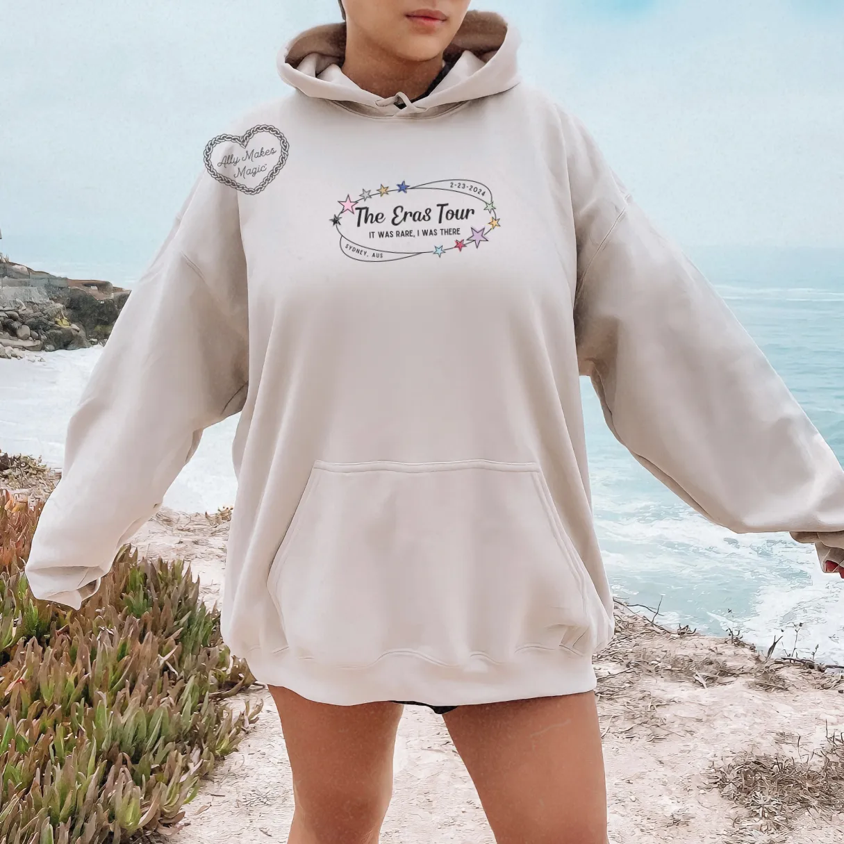 sydney night 1 retro hoodie sold by Ally Makes Magic product image thumbnail 2