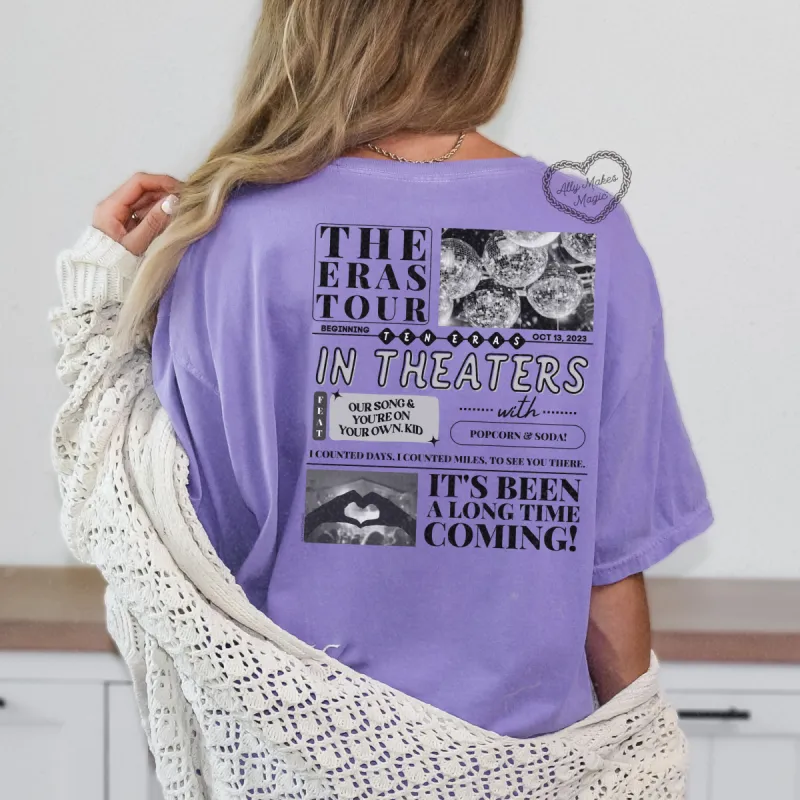 the eras movie tee (theater version) sold by Ally Makes Magic