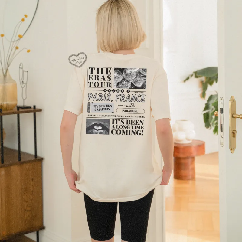 paris night 3 tee | comfort colors sold by Ally Makes Magic