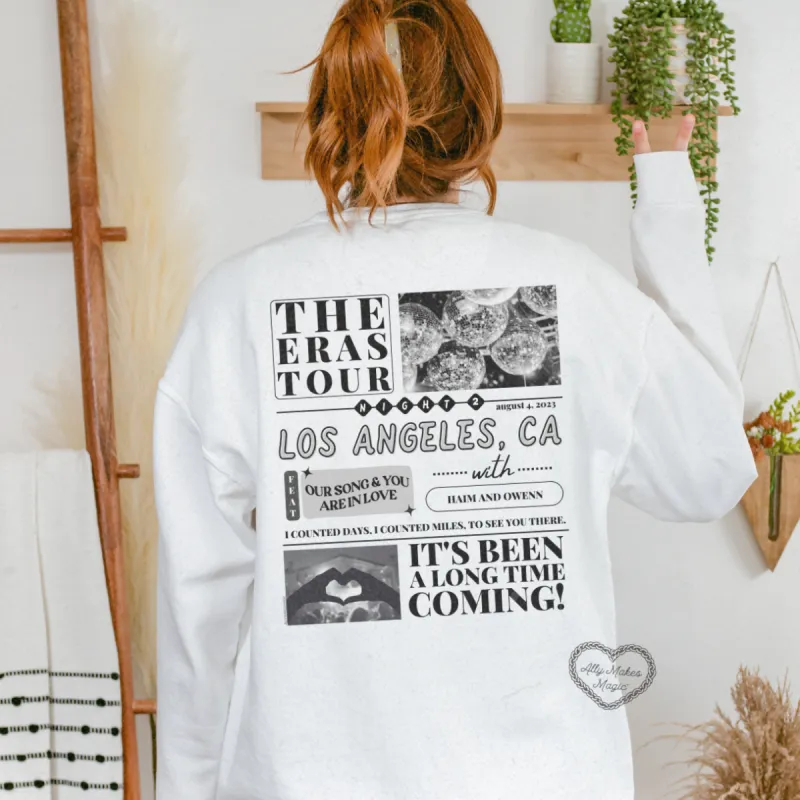 los angeles night 3 pullover | comfort colors sold by Ally Makes Magic