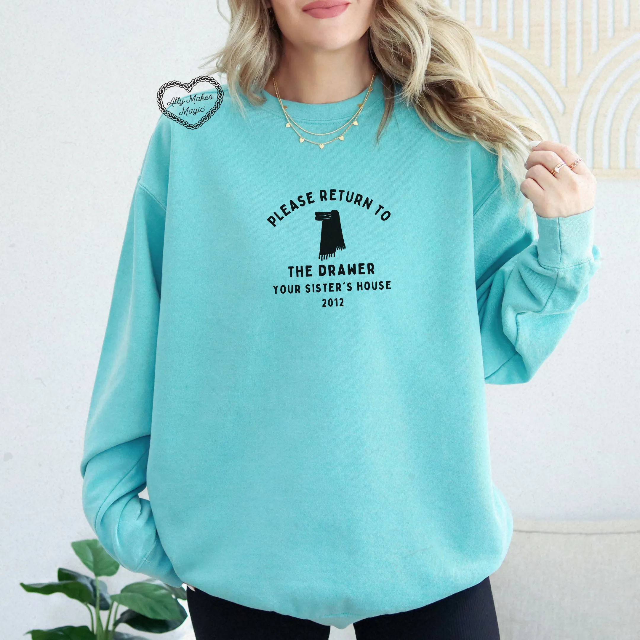 return to taylor: red crewneck sold by Ally Makes Magic product image thumbnail 3