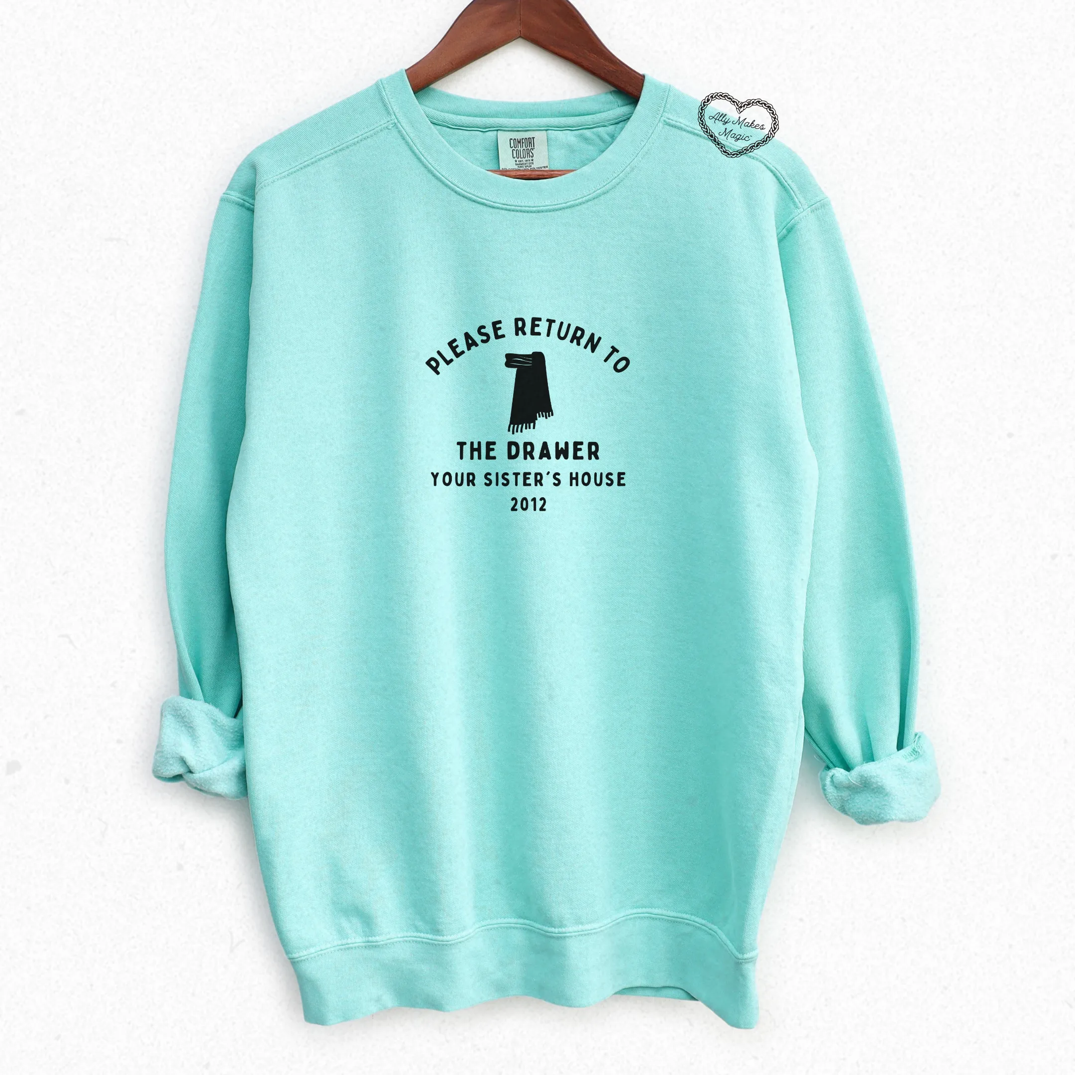 return to taylor: red crewneck sold by Ally Makes Magic product image thumbnail 2