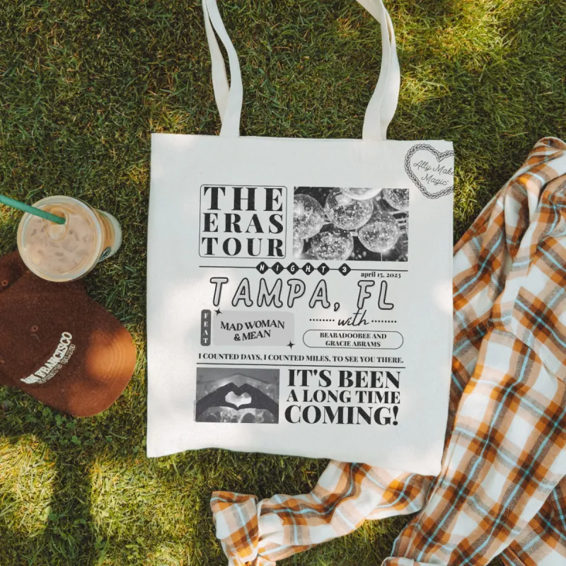 tampa night 3 tote bag sold by Ally Makes Magic