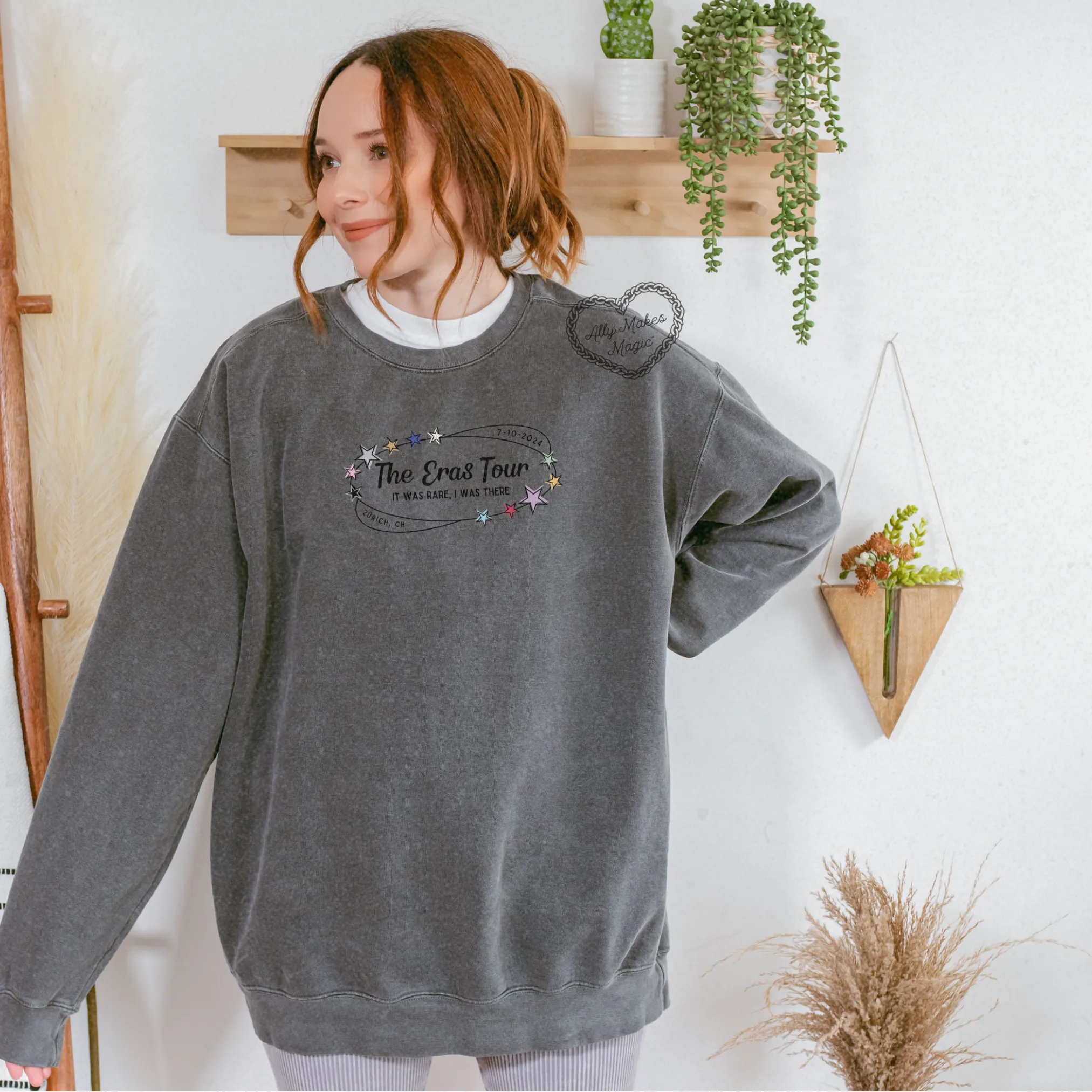 zurich night 2 retro pullover | comfort colors sold by Ally Makes Magic product image thumbnail 2