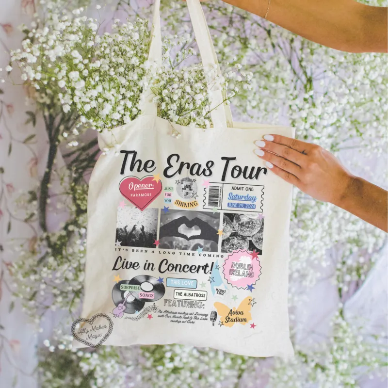 dublin night 2 retro tote bag sold by Ally Makes Magic