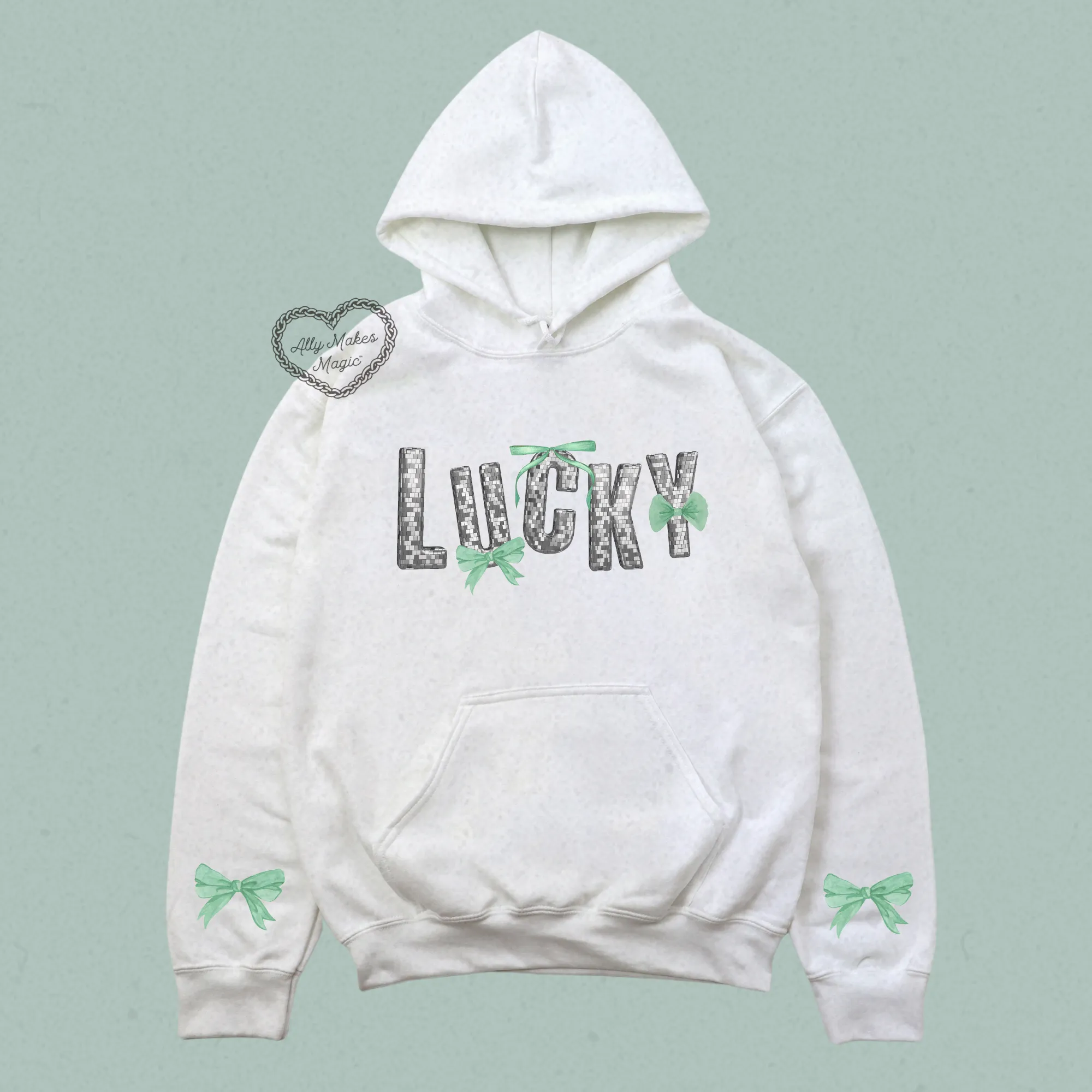 lucky hoodie sold by Ally Makes Magic