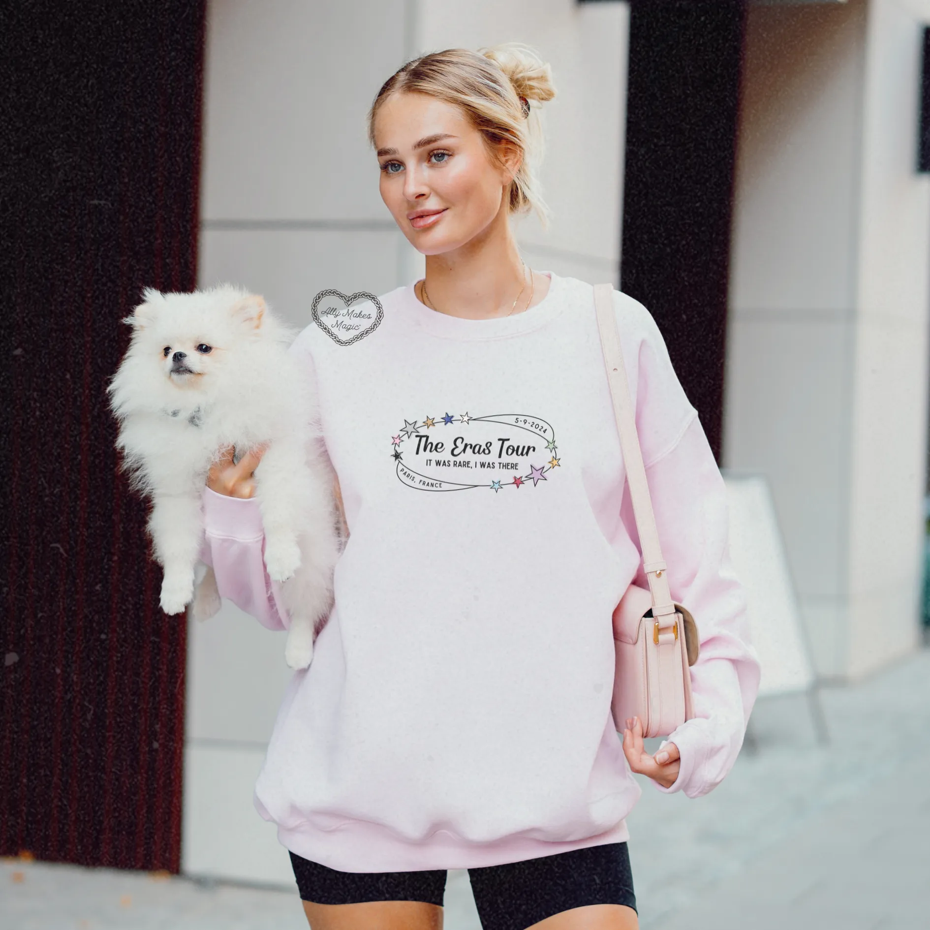 paris night 1 retro sweater | gildan sold by Ally Makes Magic product image thumbnail 2