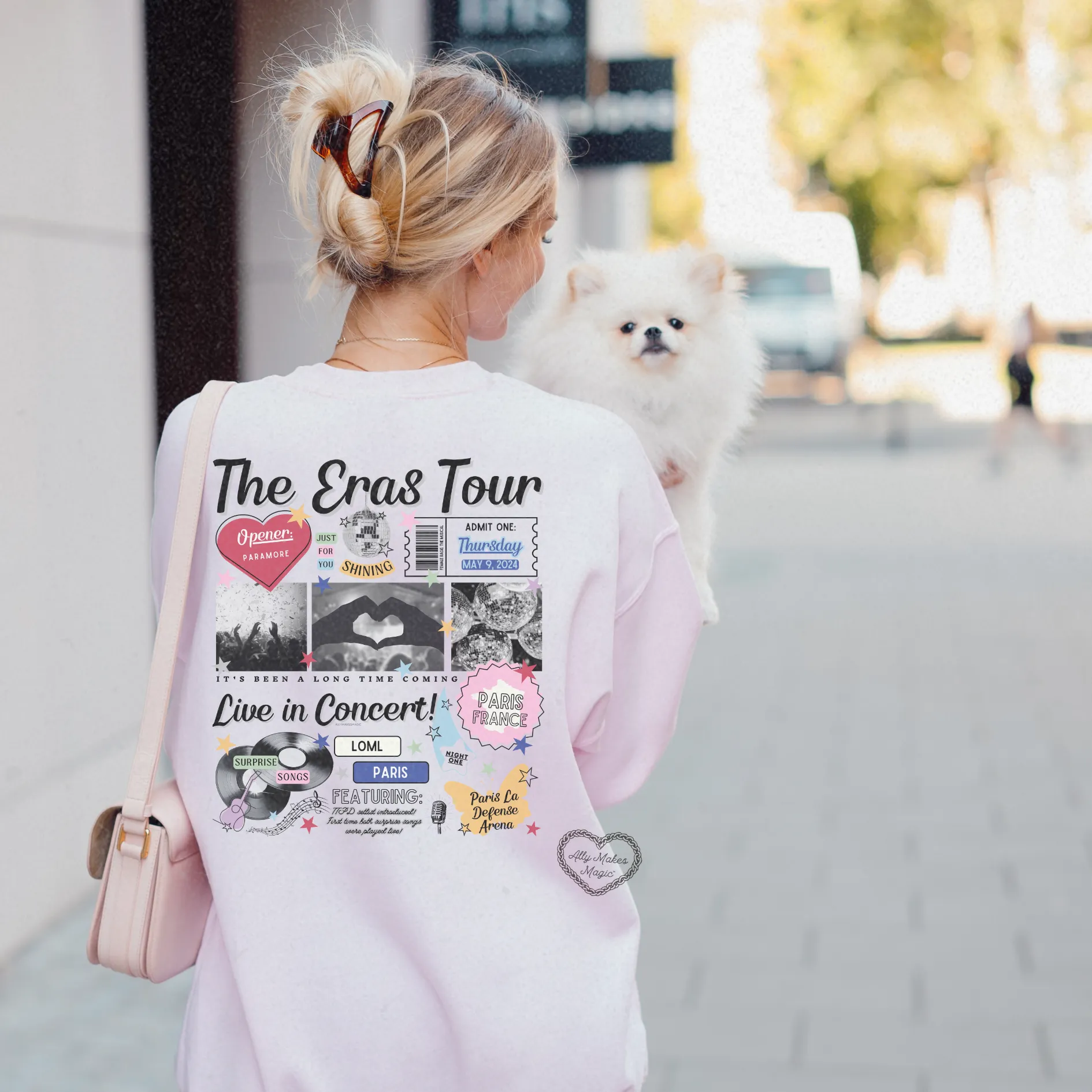 paris night 1 retro sweater | gildan sold by Ally Makes Magic