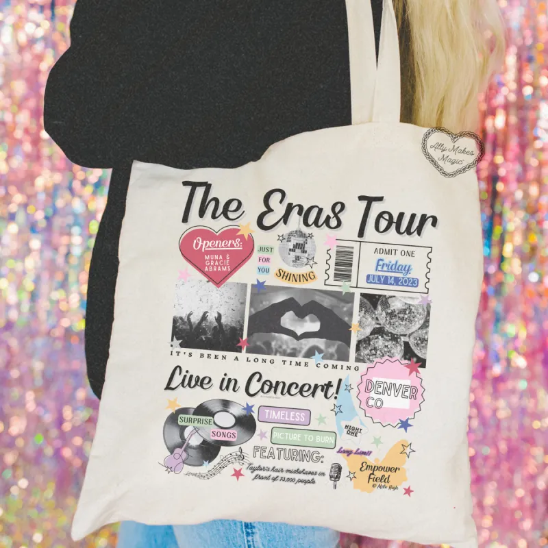 denver night 1 retro tote bag sold by Ally Makes Magic