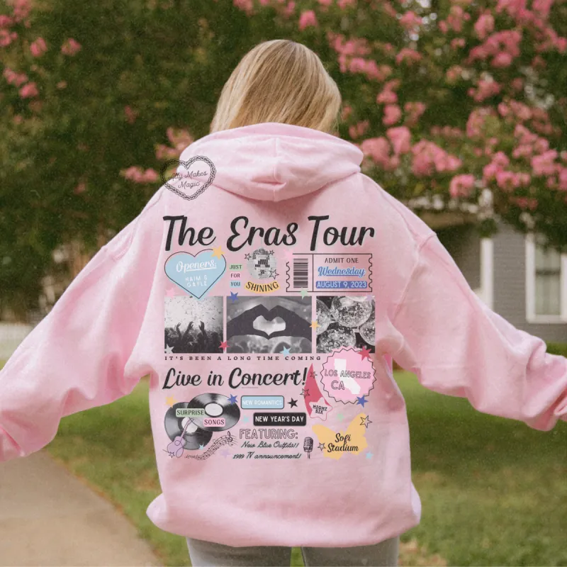 los angeles night 6 retro hoodie sold by Ally Makes Magic