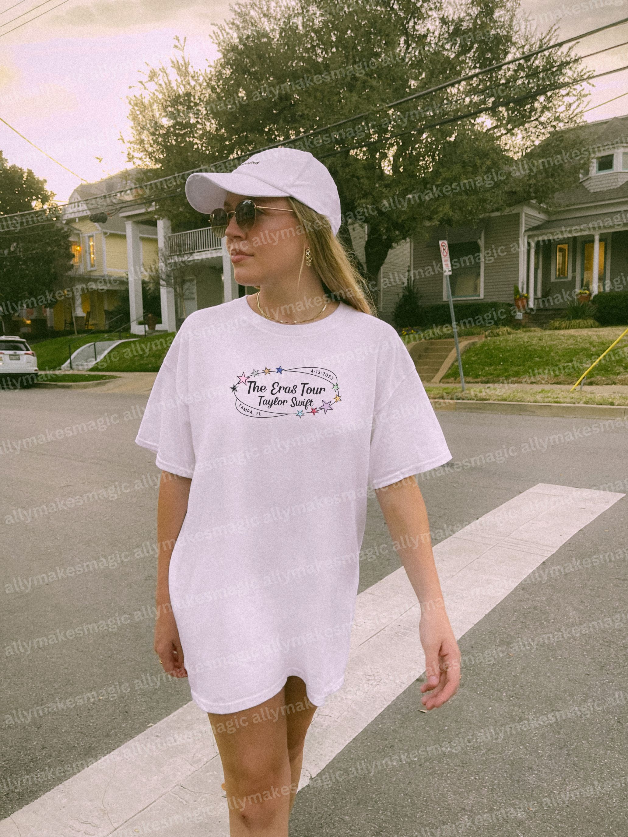 East Rutherford Night 1 Retro Tee sold by Ally Makes Magic product image thumbnail 2