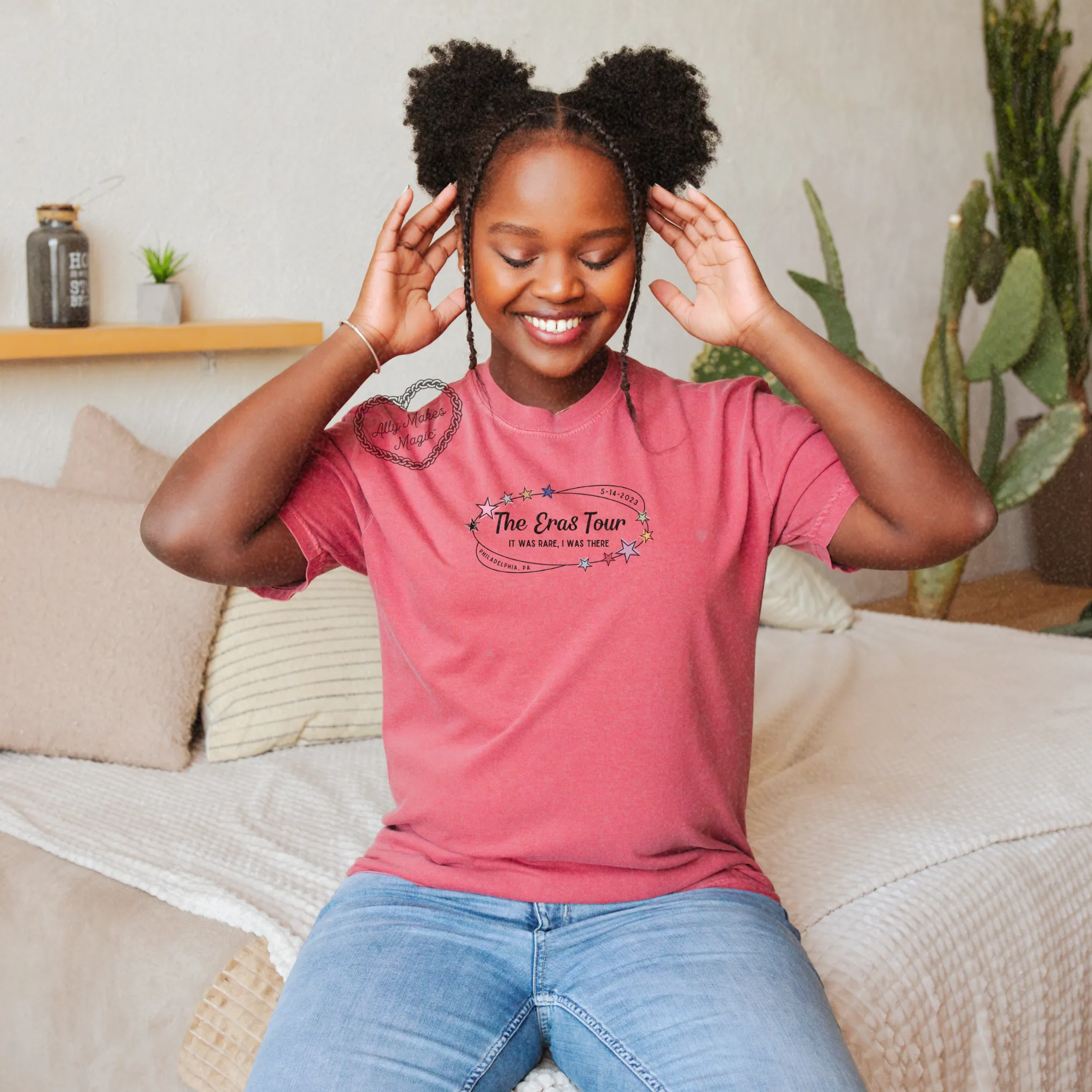 philadelphia night 3 retro t-shirt | comfort colors sold by Ally Makes Magic product image thumbnail 2