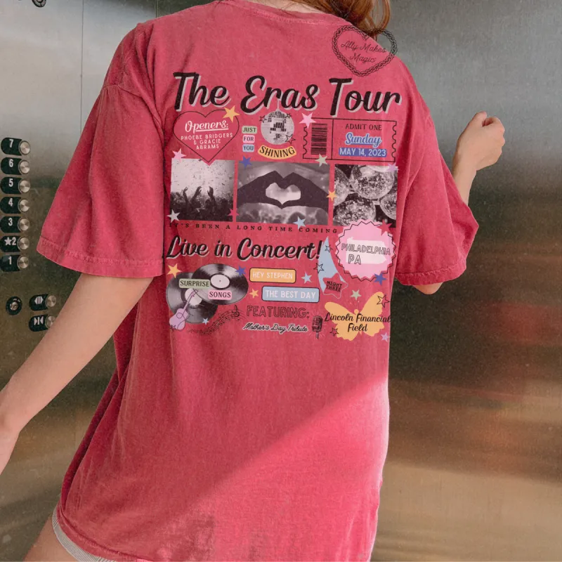 philadelphia night 3 retro t-shirt | comfort colors sold by Ally Makes Magic