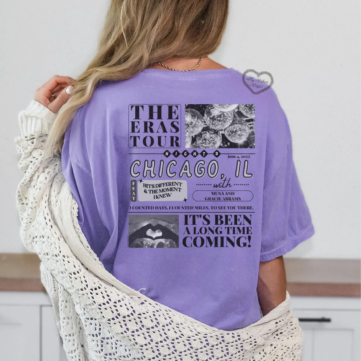 chicago night 3 t-shirt | comfort colors sold by Ally Makes Magic