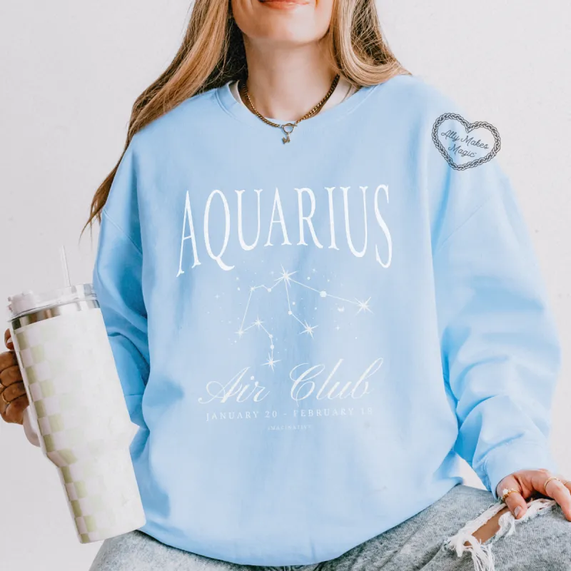 aquarius zodiac crew sold by Ally Makes Magic