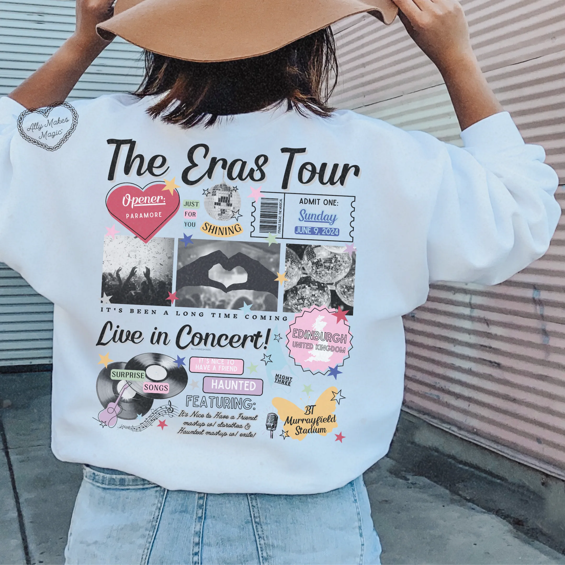 edinburgh night 3 retro sweater | gildan sold by Ally Makes Magic