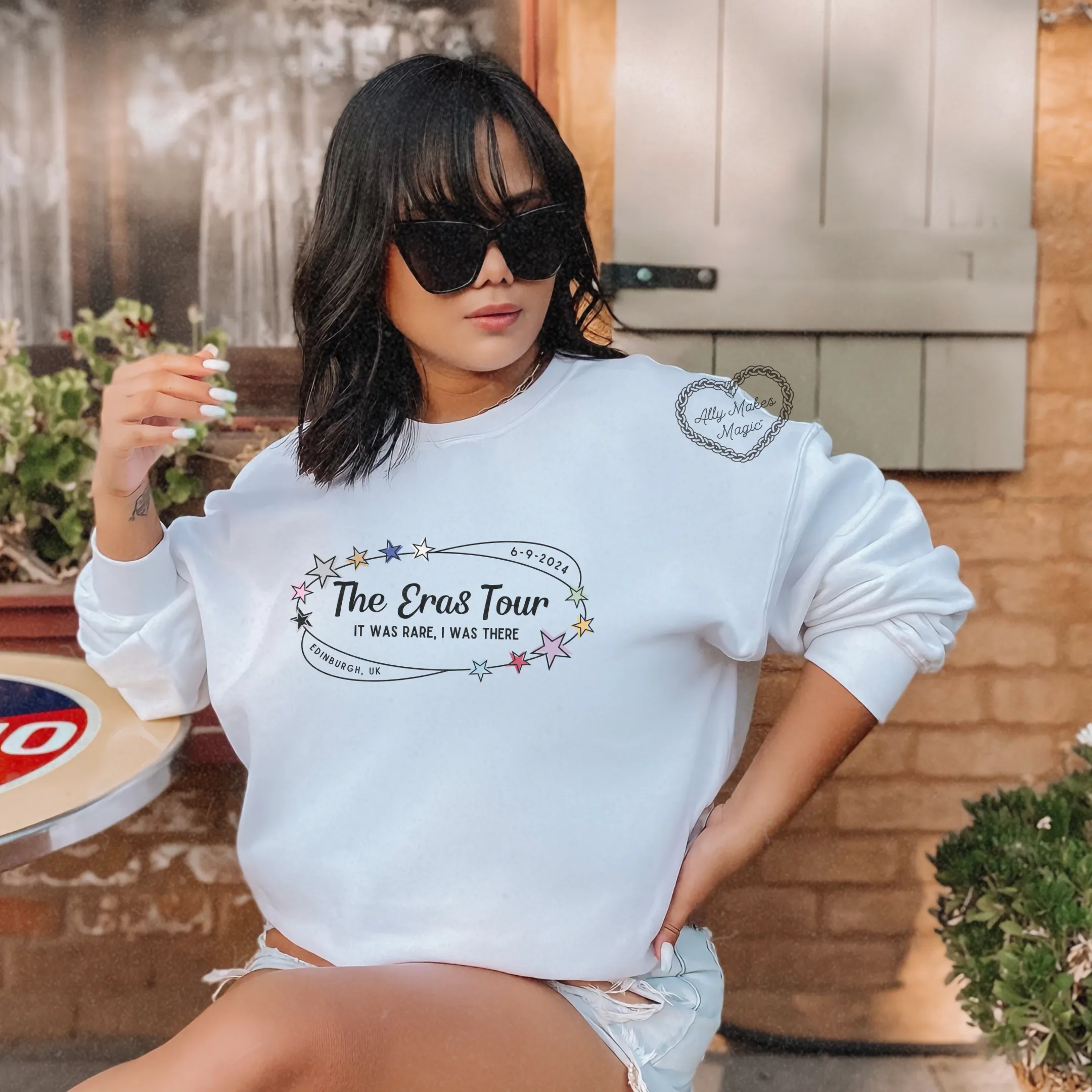 edinburgh night 3 retro sweater | gildan sold by Ally Makes Magic product image thumbnail 2