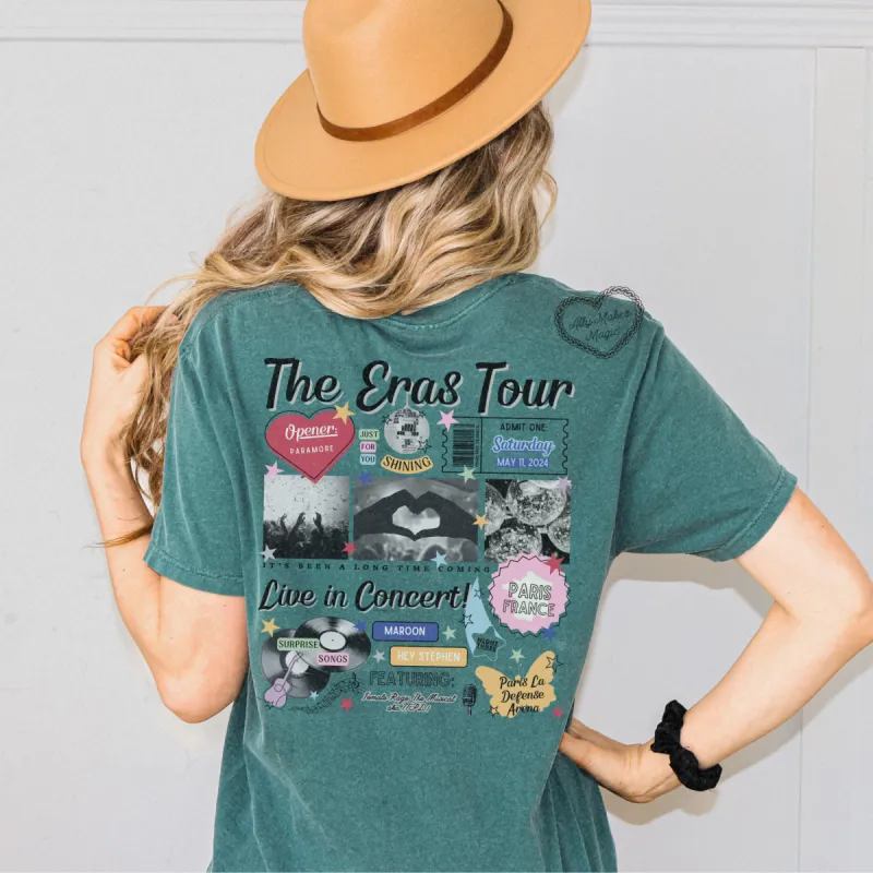 paris night 3 retro tee | comfort colors sold by Ally Makes Magic