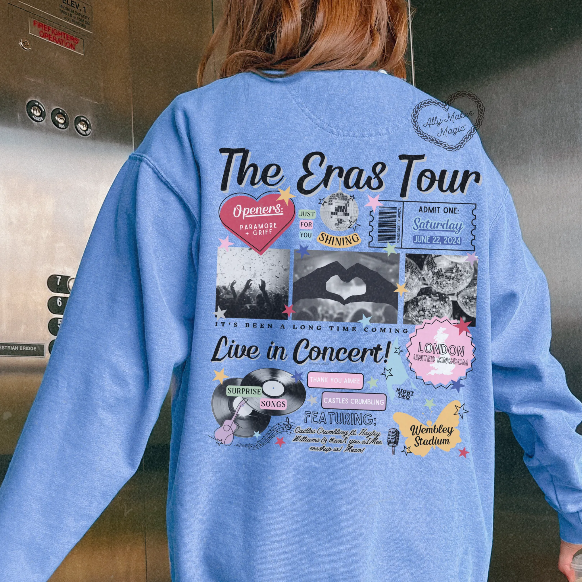 london night 2 retro pullover | comfort colors sold by Ally Makes Magic