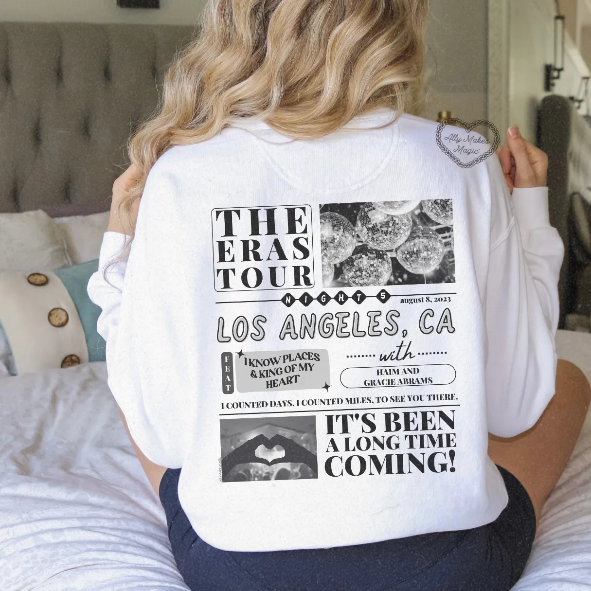 los angeles night 5 pullover | comfort colors sold by Ally Makes Magic