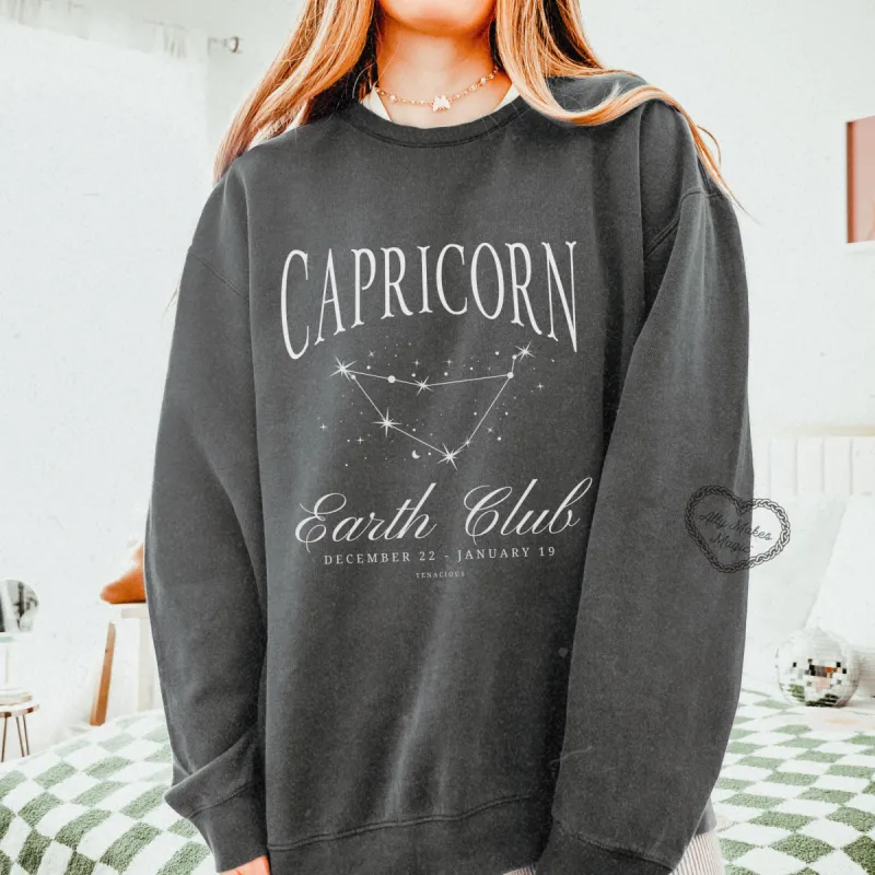 capricorn zodiac crew sold by Ally Makes Magic