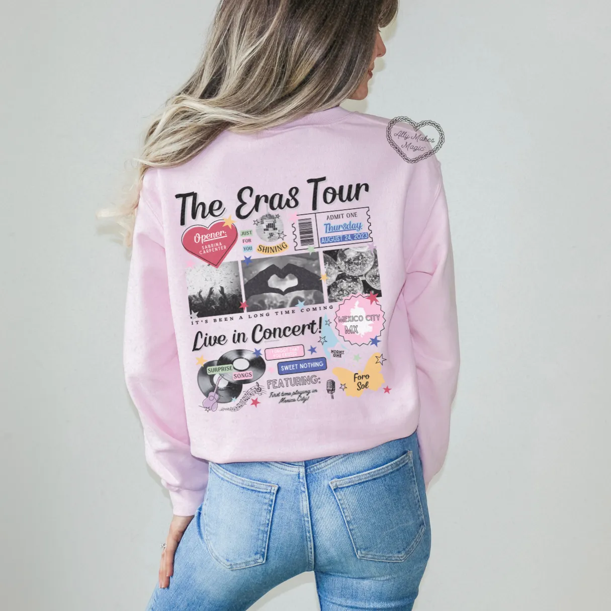 mexico city night 1 retro sweater | gildan sold by Ally Makes Magic