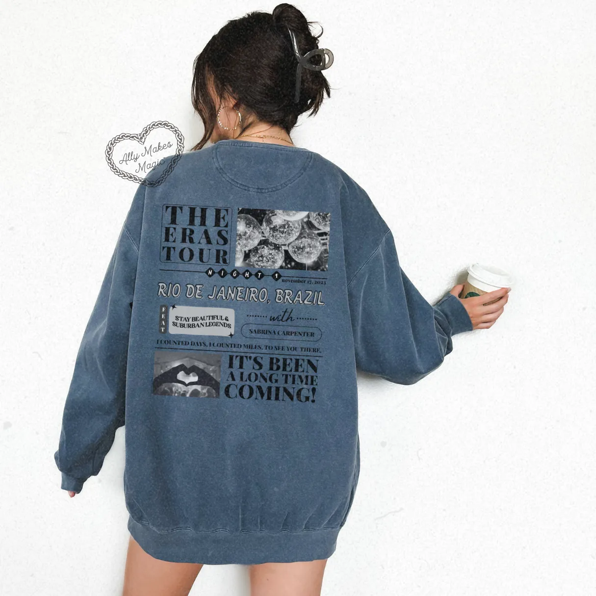 rio de janeiro night 1 pullover | comfort colors sold by Ally Makes Magic