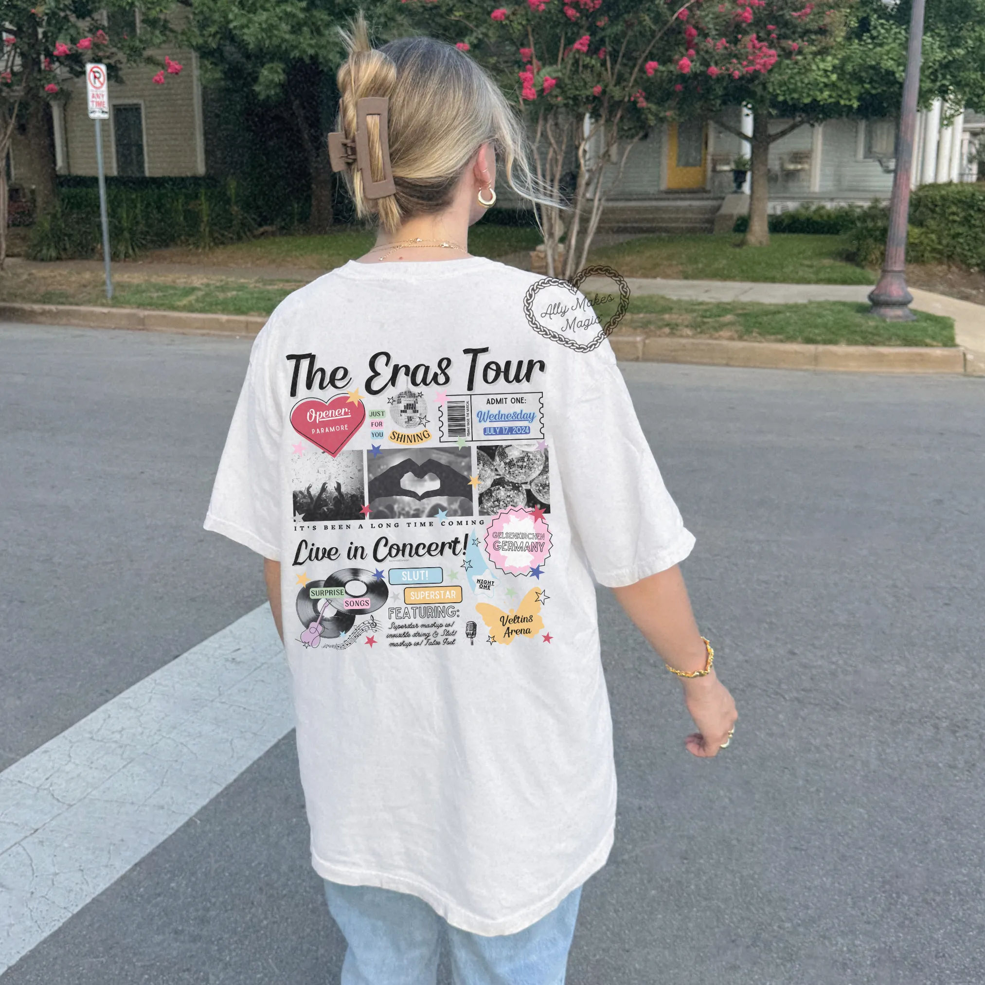 gelsenkirchen night 1 retro tee | comfort colors sold by Ally Makes Magic