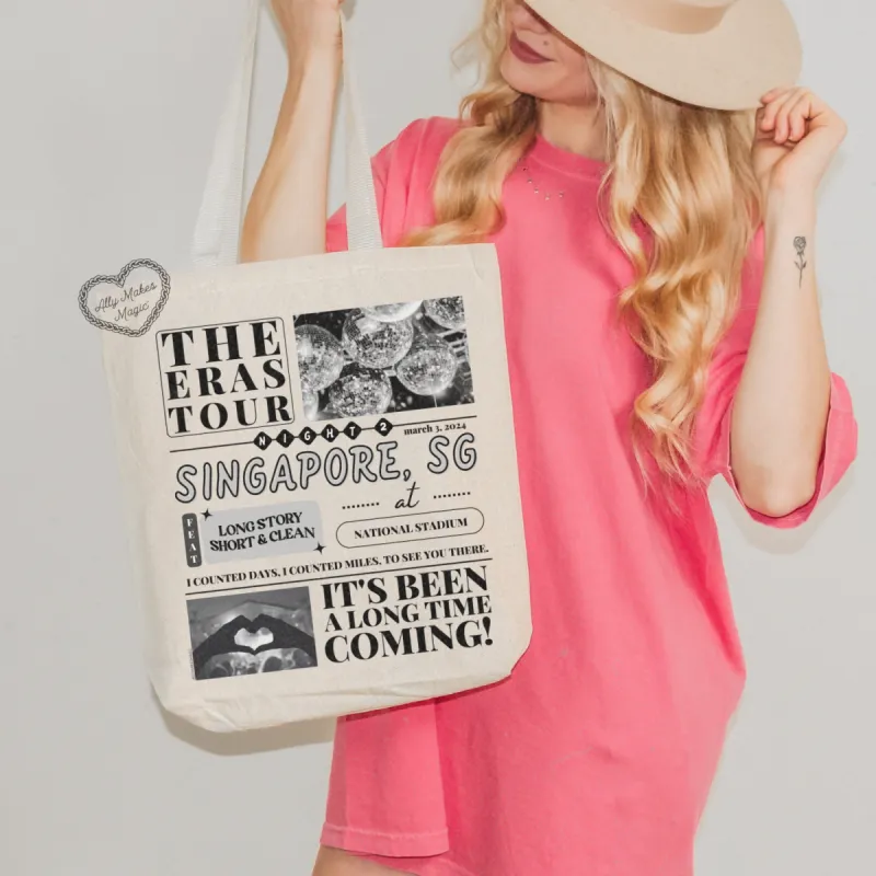 singapore night 2 tote bag sold by Ally Makes Magic