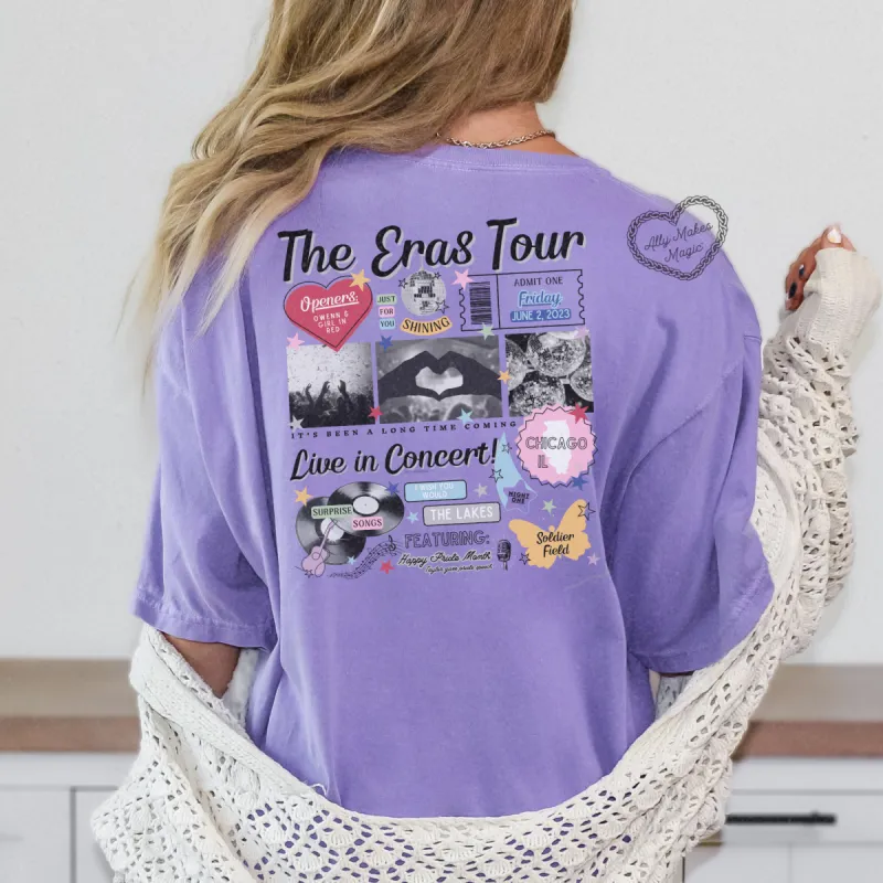 chicago night 1 retro t-shirt | comfort colors sold by Ally Makes Magic