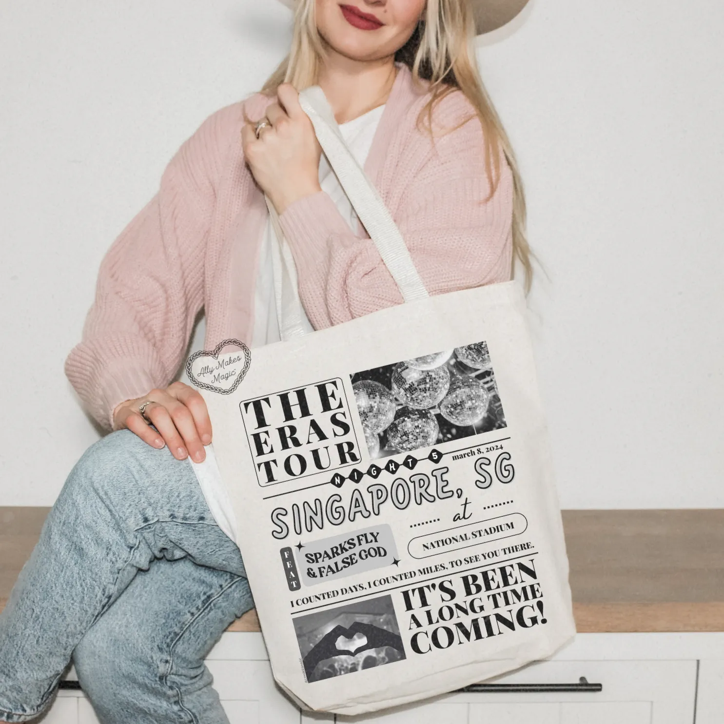 singapore night 5 tote bag sold by Ally Makes Magic