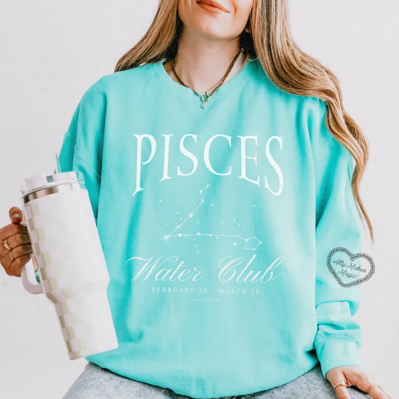 pisces zodiac crew sold by Ally Makes Magic
