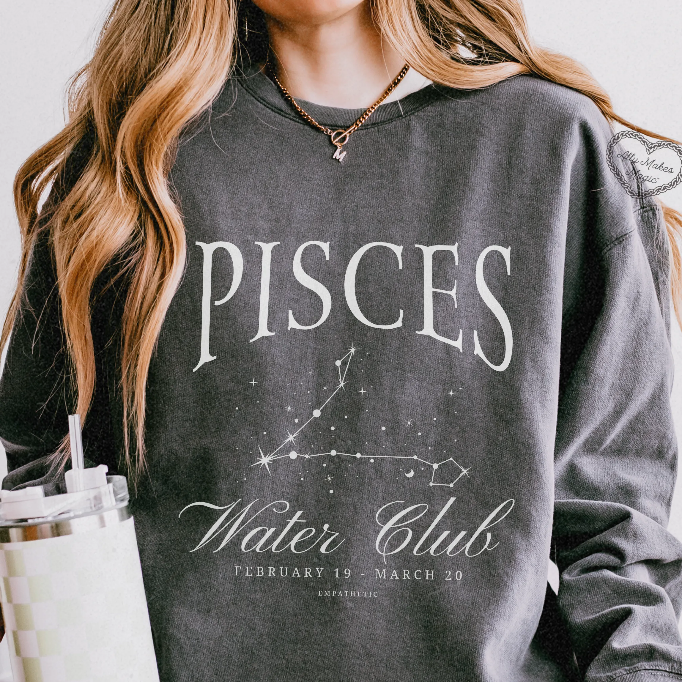 pisces zodiac crew sold by Ally Makes Magic product image thumbnail 4