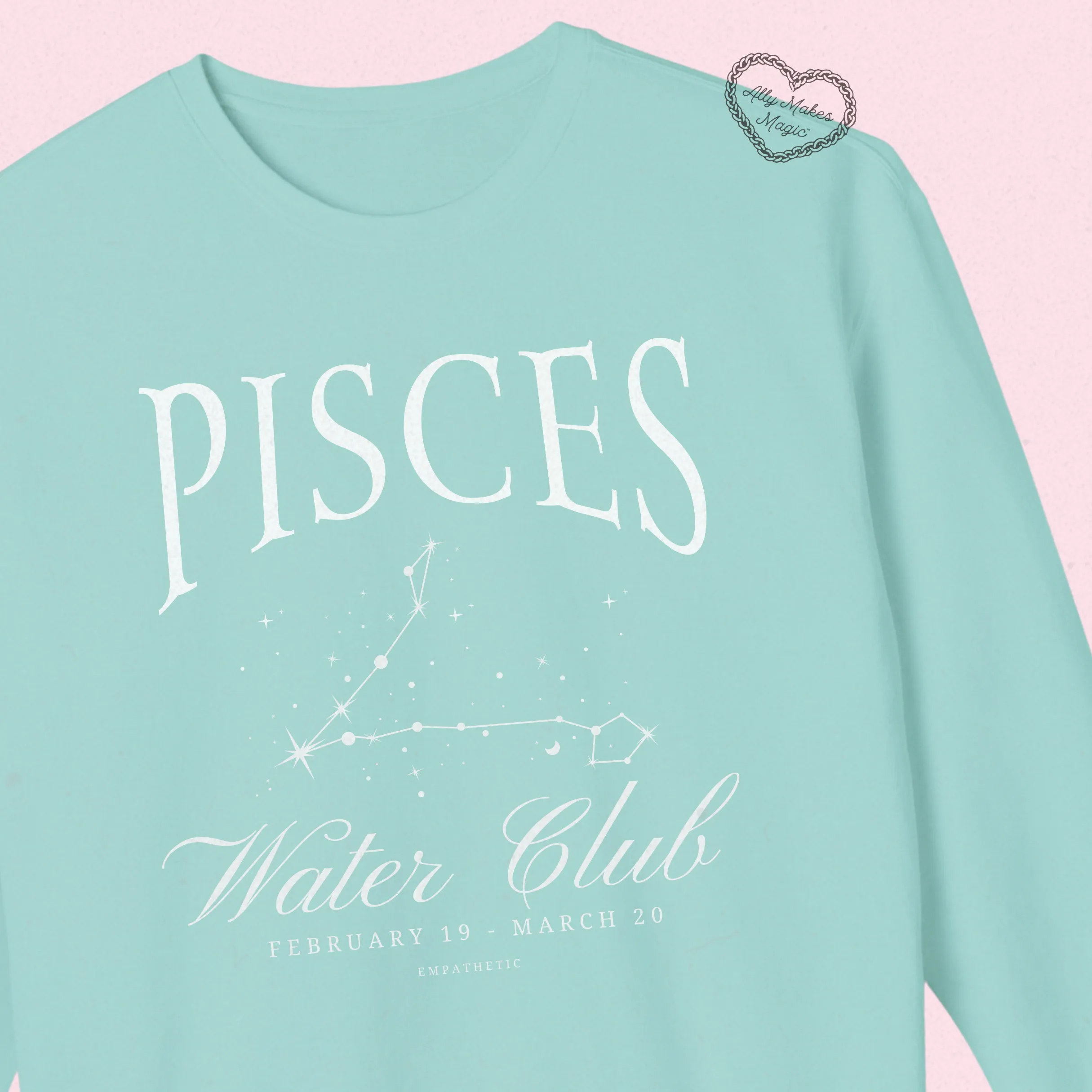 pisces zodiac crew sold by Ally Makes Magic product image thumbnail 3