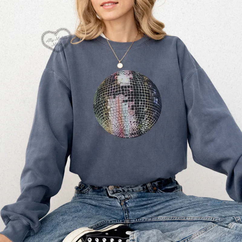 vintage mirrorball pullover sold by Ally Makes Magic
